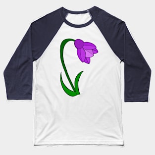 Blue flower Baseball T-Shirt